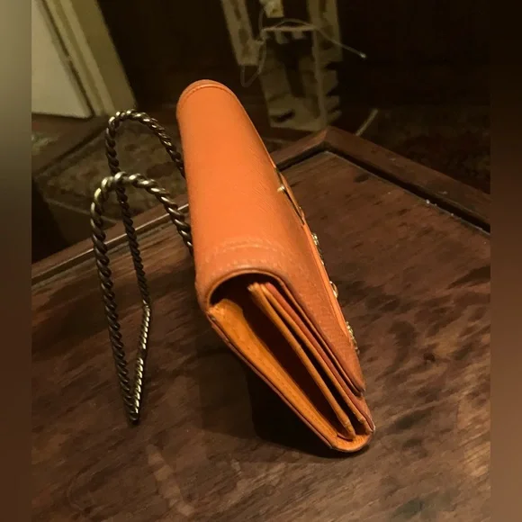 Authentic MCM Long Leather Wallet w/Charm - Picture 9 of 10